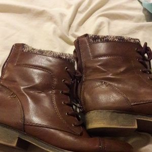 Brown short boots